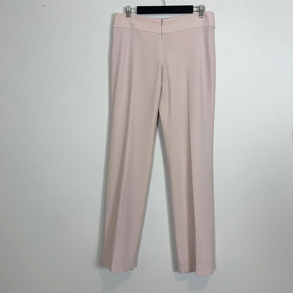 Worth New York Dress Pants Womens 6 Blush Pink Wool Blend Straight Leg Workwear